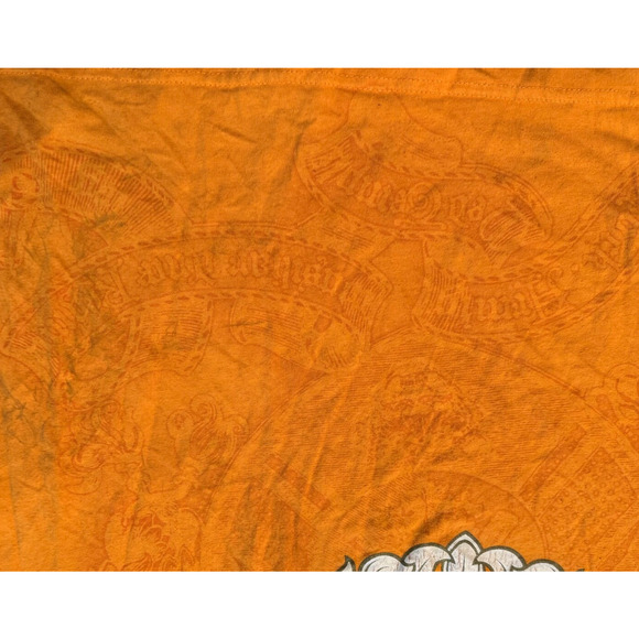 Avirex Tee Mens Large L Orange Graphic Eagles Coat of Arms JNCO Style - Picture 6 of 10